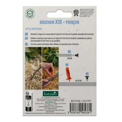 10 bouchons cannelés + poinçon tuyau Ø 4/6 mm botanic® - Arrosage goutte à goutte
