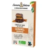 18 carrés fourrés caramel enrobés de chocolat noir bio Saveurs et Nature - 80 g