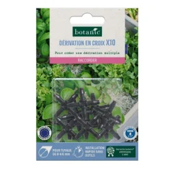 10 croix cannelées pour tuyau Ø 4/6 mm botanic® - Arrosage goutte à goutte
