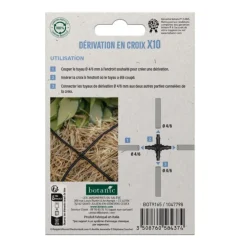 10 croix cannelées pour tuyau Ø 4/6 mm botanic® - Arrosage goutte à goutte