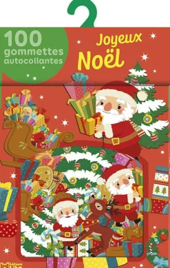 100 gommettes autocollantes - Joyeux Noël - Lito
