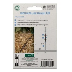 10 goutteurs en ligne réglables pour tuyau Ø 4/6 mm botanic® - Arrosage goutte à goutte