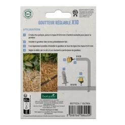 10 goutteurs réglables pour tuyau Ø 4/6 mm et 13/16 mm botanic® - Arrosage goutte à goutte