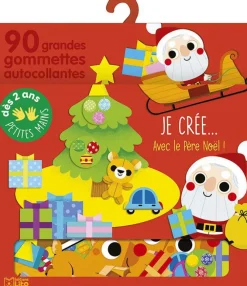 90 grandes gommettes autocollantes - Je créé...Avec le Père Noël - Lito