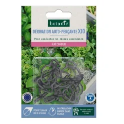 10 jonctions cannelées pour tuyau Ø 4/6 mm auto-perçantes botanic® - Arrosage goutte à goutte