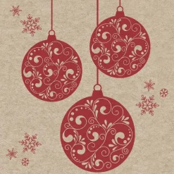 25 serviettes 2 plis Baubles - 33 x 33 cm