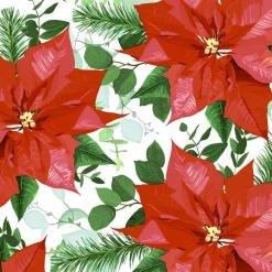 20 serviettes 3 plis Floral Christmas - 33 x 33 cm