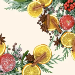 20 serviettes 3 plis Fragrance Xmas - 33 x 33 cm