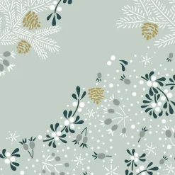20 serviettes 3 plis Frosty floral - 33 x 33 cm