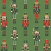 20 serviettes 3 plis Nutcracker green - 33 x 33 cm