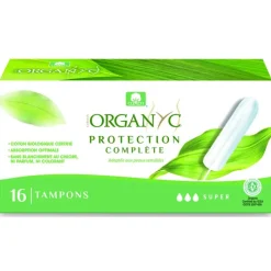 16 tampons super sans applicateur Organyc