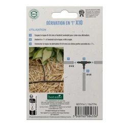 10 tés cannelés pour tuyau Ø 4/6 mm botanic® - Arrosage goutte à goutte