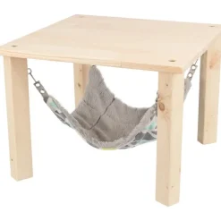 Abri avec hamac pour lapin et petit rongeur en bois non traité Trixie Sunny – Taille L