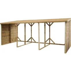 Abri bûches XXL Jardipolys - Capacité 18.5 stères