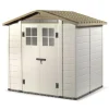 Abri de jardin en résine beige Foresta Evo - 181 x 220 x 216 cm
