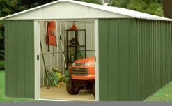 Abri de jardin métal, sans plancher, vert sapin - TRIGANO JARDIN Yardmaster - 6.24m²