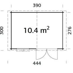 Abri de jardin naturel White Wood Bruges - 10.8 m² / 28 mm
