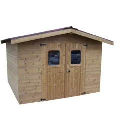 Abri en bois massif THE 342 x 302 x 235 cm livré