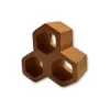 Abri hexagonal pour aquarium en céramique coloris marron Gioiashrimp - Taille S