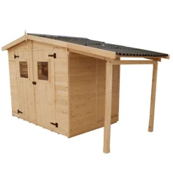 Abri Savoie 5,04 m2 avec plancher et bûcher livré