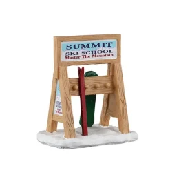 Accessoire pour village de Noël Lemax Vail Village panneau porte-skis