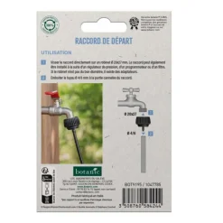Adaptateur femelle 20 x 27 mm cannelé pour tuyau 4/6 mm - Arrosage goutte à goutte