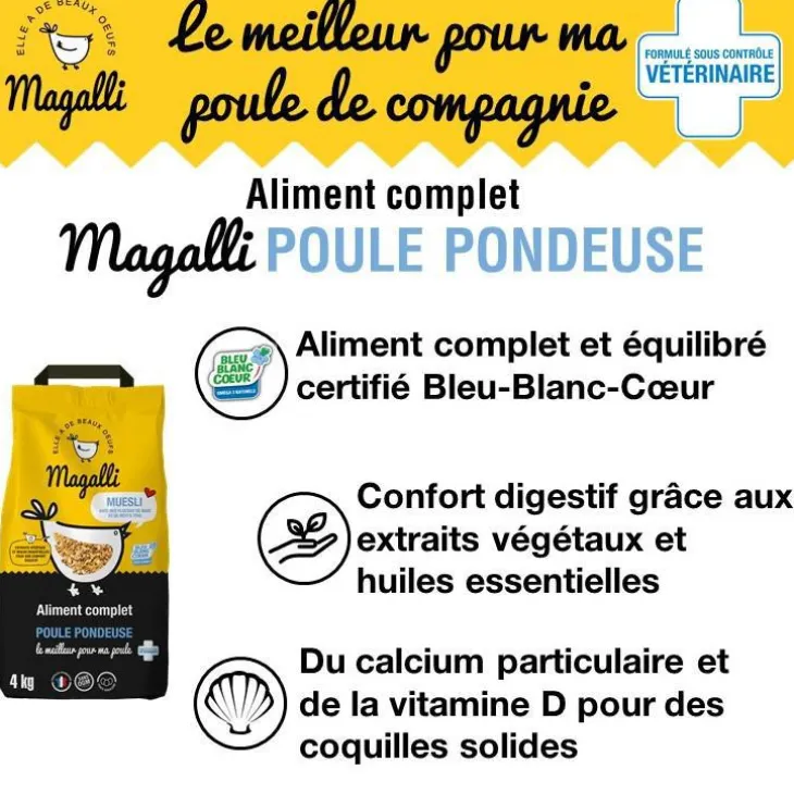 Aliment complet poule pondeuse Magalli 4 kg