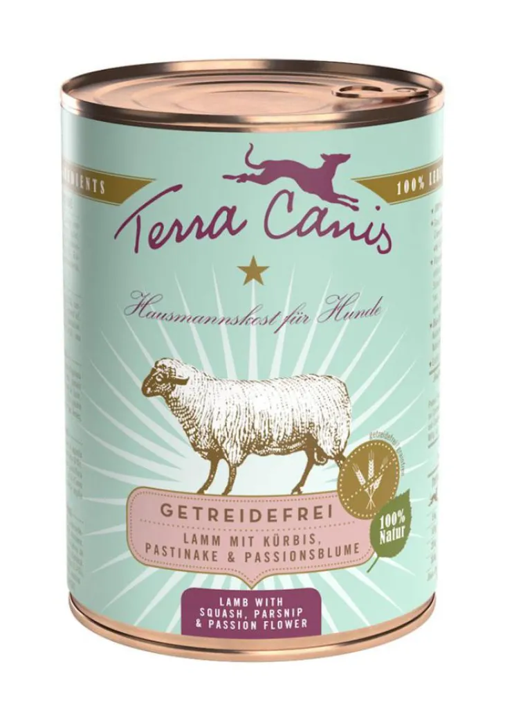 Aliment complet pour chien sans céréales Terra Canis agneau – 400 g