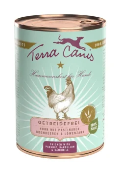 Aliment complet pour chien sans céréales Terra Canis poulet – 400 g