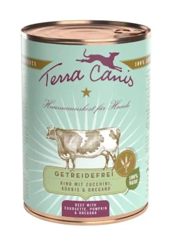 Aliment complet pour chien sans céréales Terra Canis bœuf – 400 g