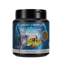 Aliment complet pour scalaires et cichlidés granulés coloris multicolore Neptus – 200 ml