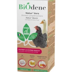 Aliment complémentaire bio pour volaille Biodene Natur'Vers - 250 ml