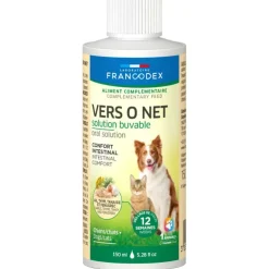 Aliment complémentaire pour chien et chat Francodex Vers O Net - 150 ml