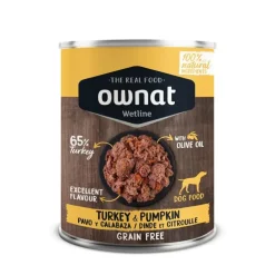 Aliment en boite pour chien Ownat wetline turkey & pumpkin - 400 g