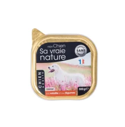 Aliment humide complet pour le chien adulte à la volaille et aux légumes Sa vraie nature - 300 g