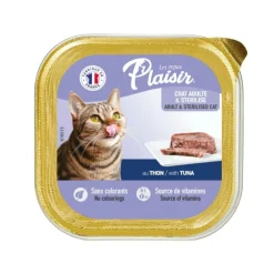 Aliment humide pour chat Plaisir thon en barquette de 100 g