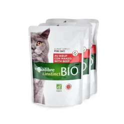 Aliment humide pour chat adulte bio bœuf légumes Équilibre & Instinct - 100 g