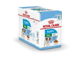 Aliment humide pour chiot Puppy mini. Les 12 sachets x 85 g