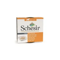 Aliment pour chien en boite Schesir Filets de poulet et aloès en gelée - 150 g