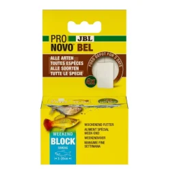 Aliment spécial week-end pour poissons d'aquarium d'eau douce JBL Pronovo Bel Weekend Bloc