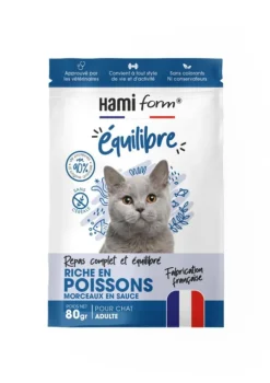 Alimentation complète pour chat poisson HamiForm Équilibre - pochon de 80 g
