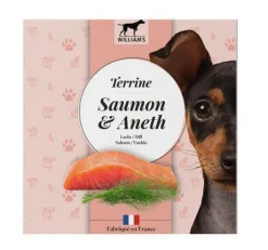 Alimentation humide complémentaire pour chien terrine saumon et aneth William's - 80 g