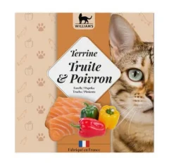 Alimentation humide complémentaire pour chat terrine truite et poivron William's - 80 g