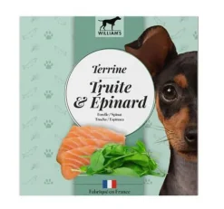 Alimentation humide complémentaire pour chien terrine truite et épinards William's - 80 g