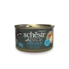 Alimentation humide pour chat filets en bouillon poulet œuf de caille Schesir After Dark - boîte de 80 g