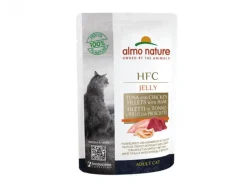 Alimentation humide pour chat au thon, poulet et jambon Jelly Almo nature - 55 g