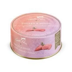 Alimentation humide pour le chat à la dinde et au poulet Terra Felis – 80 g
