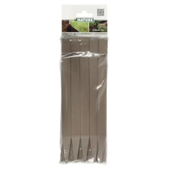 Ancres bordure de jardin x10 PP recyclé Taupe 1,9x1,8x26,7 cm