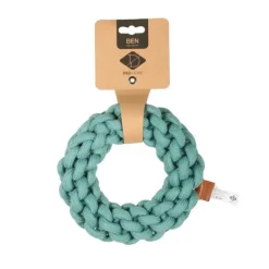 Anneau tressé pour chien en corde bleu Laroy Group Ben taille S - 19 cm