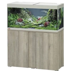 Aquarium avec meuble coloris chêne gris Eheim vivalineLED 180L